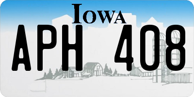 IA license plate APH408