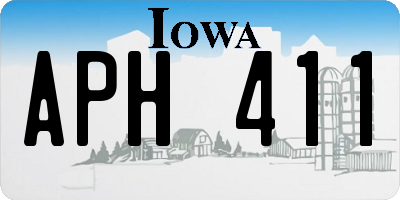 IA license plate APH411