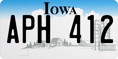 IA license plate APH412