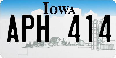 IA license plate APH414