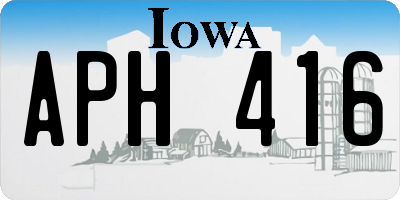 IA license plate APH416