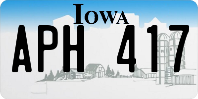 IA license plate APH417