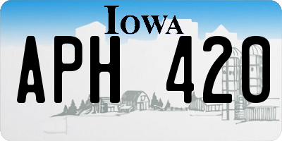 IA license plate APH420