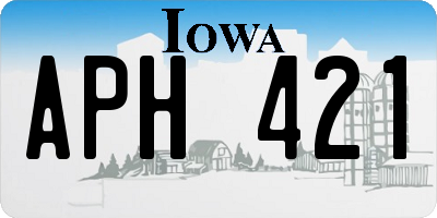 IA license plate APH421