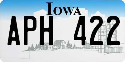 IA license plate APH422