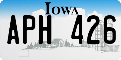 IA license plate APH426