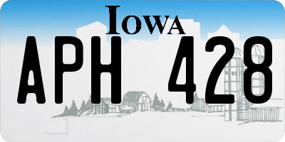 IA license plate APH428