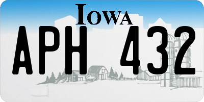 IA license plate APH432