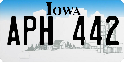 IA license plate APH442