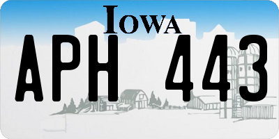 IA license plate APH443