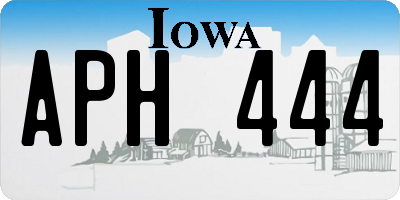 IA license plate APH444