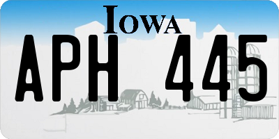 IA license plate APH445