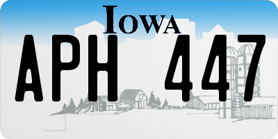 IA license plate APH447