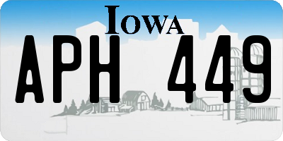 IA license plate APH449