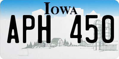 IA license plate APH450