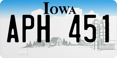 IA license plate APH451