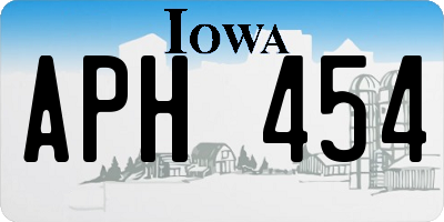 IA license plate APH454