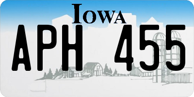 IA license plate APH455