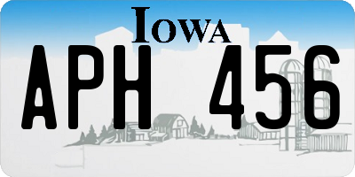 IA license plate APH456