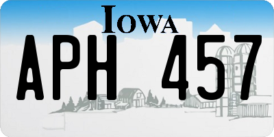 IA license plate APH457