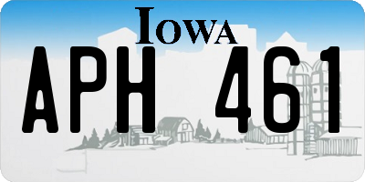 IA license plate APH461