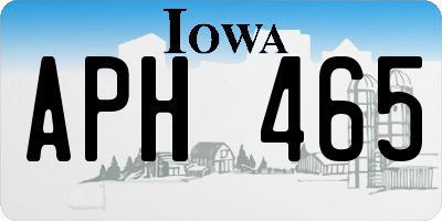 IA license plate APH465