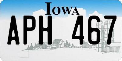 IA license plate APH467