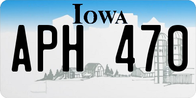 IA license plate APH470