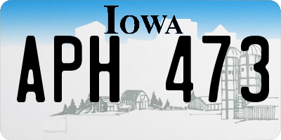 IA license plate APH473