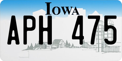 IA license plate APH475