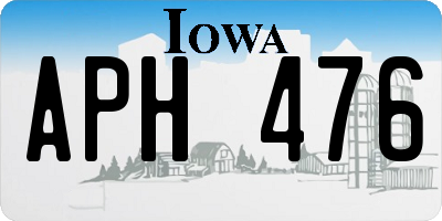 IA license plate APH476