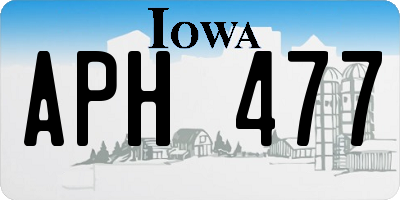 IA license plate APH477