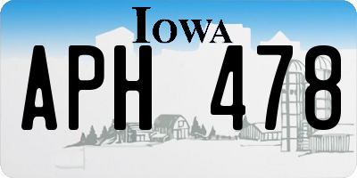 IA license plate APH478