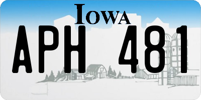 IA license plate APH481