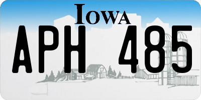 IA license plate APH485