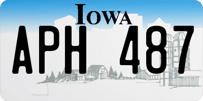 IA license plate APH487