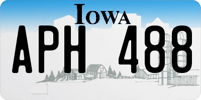 IA license plate APH488
