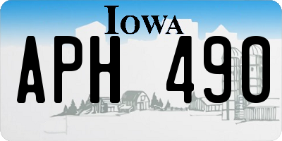 IA license plate APH490