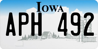 IA license plate APH492