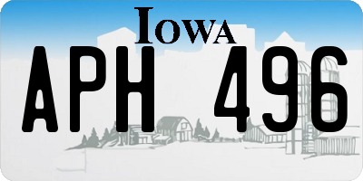 IA license plate APH496