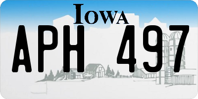 IA license plate APH497