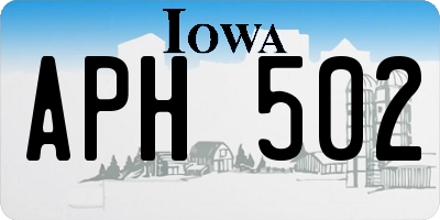 IA license plate APH502