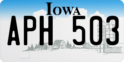 IA license plate APH503