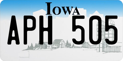 IA license plate APH505