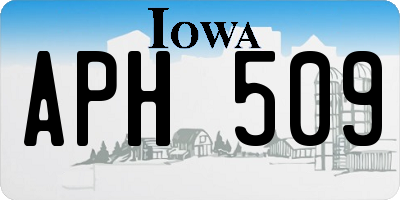 IA license plate APH509