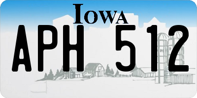 IA license plate APH512