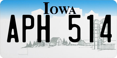 IA license plate APH514