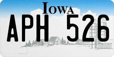 IA license plate APH526