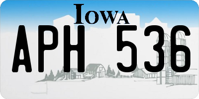 IA license plate APH536