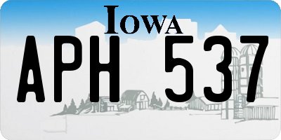 IA license plate APH537